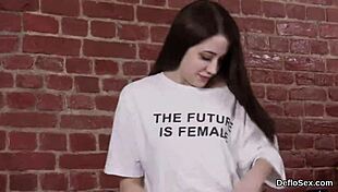 Tempting chick rubs her soft pussy until orgasm 😍