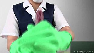 yo, asian handjob in latex gloves tho! 😍