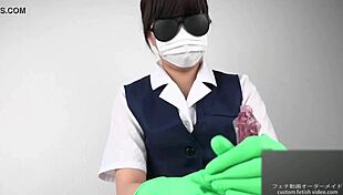 yo, asian handjob in latex gloves tho! 😍
