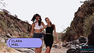 Gorgeous Russian Playboy Babes Jana Bubu And Oksana Oksi Go Nude In Pool And Mountains