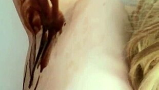 BBW Amateur couple explores chocolate licking fetish