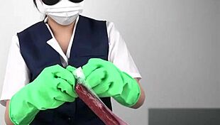 yo, asian handjob in latex gloves tho! 😍