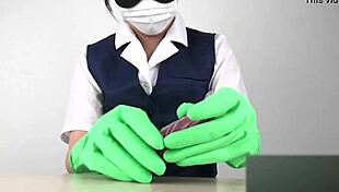 yo, asian handjob in latex gloves tho! 😍