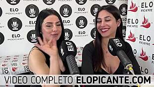 Mielcita and Almendra suck the banana with cream and swallow it eagerly