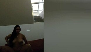 Endowed husband meets brunette in motel room