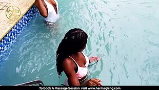 Wunminsavage Enjoys Pool Shower Orgasm