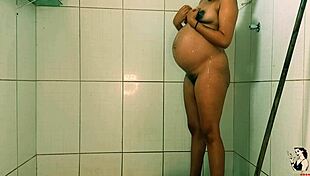 wonderful 9 months pregnant latina with big tits and ass