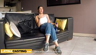 latina lingerie model tasty tight pussy gets pounded by huge cock during casting