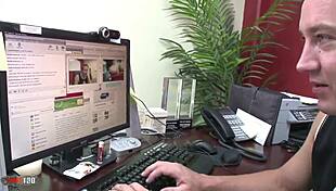 Busty Brunette Bends Over for Wet Hardcore Doggystyle and Facial Cumshot