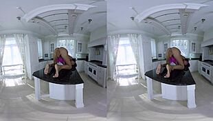 Chocolate Candy Girl Spreads on Desk in VR