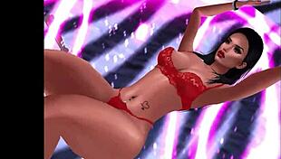 Exotic Dancer Sways Seductively in 3D Erotic Performance