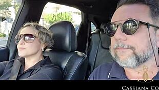 Cassi and husband meet friend for passionate threesome by the sea