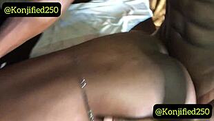 Pounding her with my curved cock everywhere