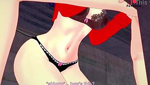 I-I messed up, misato katsuragi gives blowjob and shows big boobs in neo genesis evangelion short