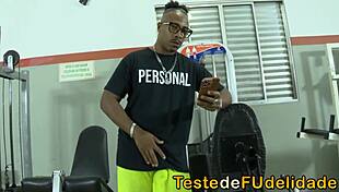 caught my trainer fucking my busty cousin at the gym