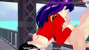 I-I messed up, misato katsuragi gives blowjob and shows big boobs in neo genesis evangelion short