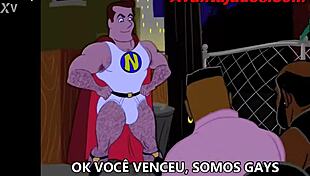 gay cartoon hero with big ass