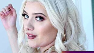 Bubbly blonde Gia says, 'Oh my, I'm bouncing on this cock with toys and big tits!' 😘