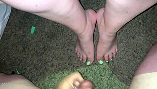 I Cum All Over My Gf's Pretty Feet!