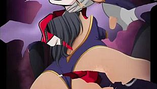 Vampire Girl Gets Big Ass Creampied by Monster in Hentai Compilation