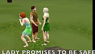 Detailed 3D scene of whores in Eden