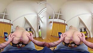 Czech vr blonde rides with huge boobs