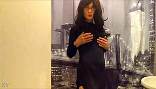 Lady in black x, looking elegant and mysterious.