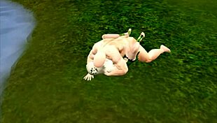 Detailed 3D scene of whores in Eden