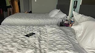 Avril Showers in Hotel Room