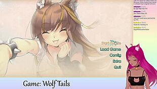 Vtuber LewdNeko Plays Wolf Tails Lesbian Hentai Game!