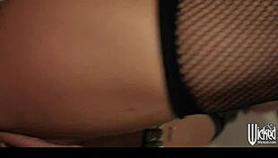 Pair Of Tattooed Goth Girls Share One Studded Cock In Threesome Wet Blowjob Lick Lesbian