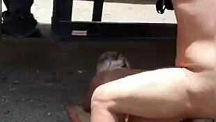 Transsexual Sucks and Assfucks Outdoors