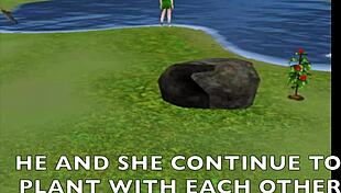 Detailed 3D scene of whores in Eden