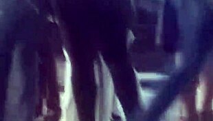 Tasty Brunette with Legs at Bus Stop