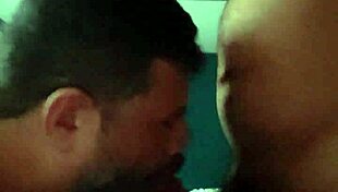 the guy kneels down, starts sucking cock eagerly, waiting for that hot cum