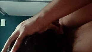 the guy kneels down, starts sucking cock eagerly, waiting for that hot cum