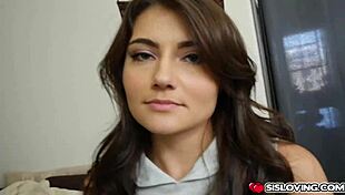 Adria Rae Gives Detailed Blowjob To Her Stepbrother's Monster Cock