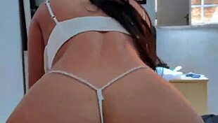 extremely big ass wiggles on hard dick in bedroom