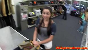 curvy pawn babe spreads legs for hidden cock