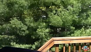 Tattooed Brunette Cleo Nude Masturbation for Neighbor