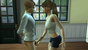 Hey, that naughty classmate is sucking the teacher