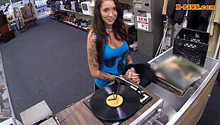 busty woman drilled at pawnshop hidden cam