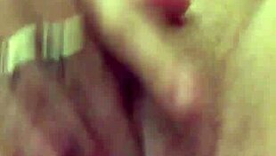 She Uses Vibrator on Dry Pussy Lips