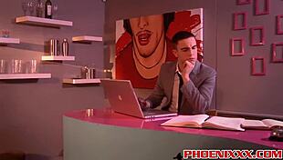 gay twinks enjoy a threeway with deepthroat and blowjob