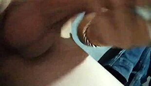 Horny milf masturbates to orgasm at work