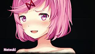 Natsuki in the restroom during triple trouble