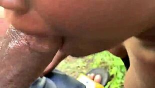 Ghetto bitch fucks and sucks monster cock