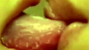 Girl on girl close-up kiss with steamy Japanese lesbian action, wow!