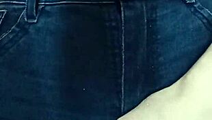 playing with a belt on her pussy and spanking in this casual scene