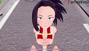 i sucked momo yaoyorozu's big tits in the streets pov